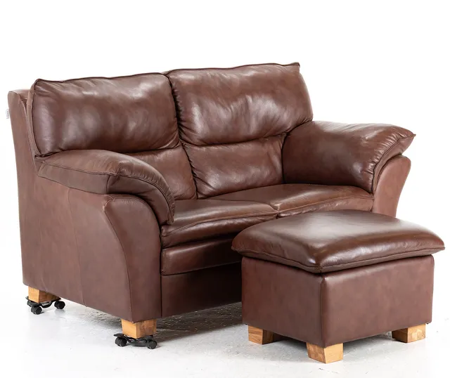 SOFFA, skinn, Hjort Knudsen, Danmark.