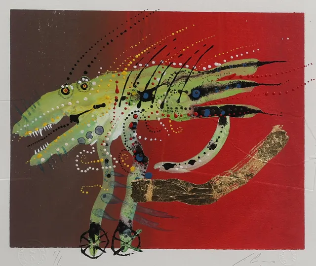 JUAN CANO. "LYCKODJUR", BLANDTEKNIK, SIGNERAD J. CANO 1/1.