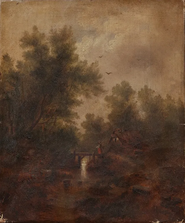PROBABLY GERMAN SCHOOL, 19TH CENTURY. Rural view.