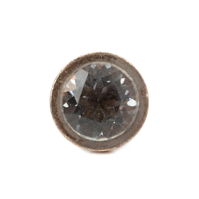 ELIS KAUPPI, ring, sterlingsilver med fasettslipad bergkristall, Kupittaan Kulta, Turku, Finland, importstämplad.