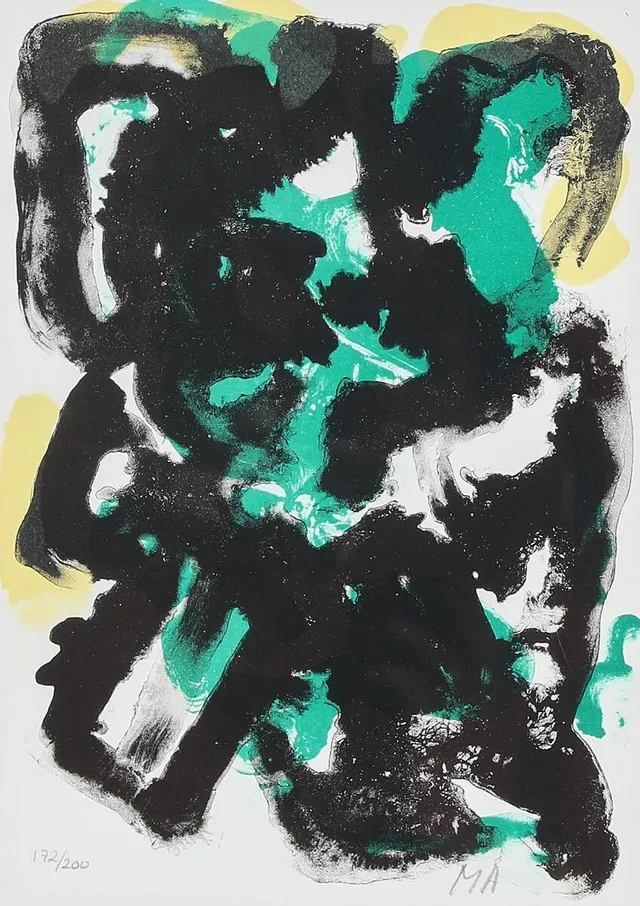 Mogens Andersen: Untitled. Signed MA, 172/200. Lithograph in colours. Sheet size 30×21 cm.