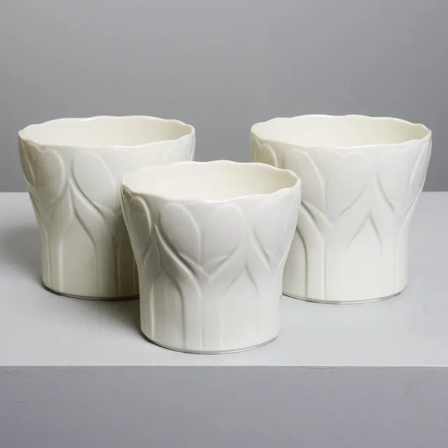 MARGARETA HENNIX. Blomkrukor "Krokus", Gustavsberg, 3 stycken.