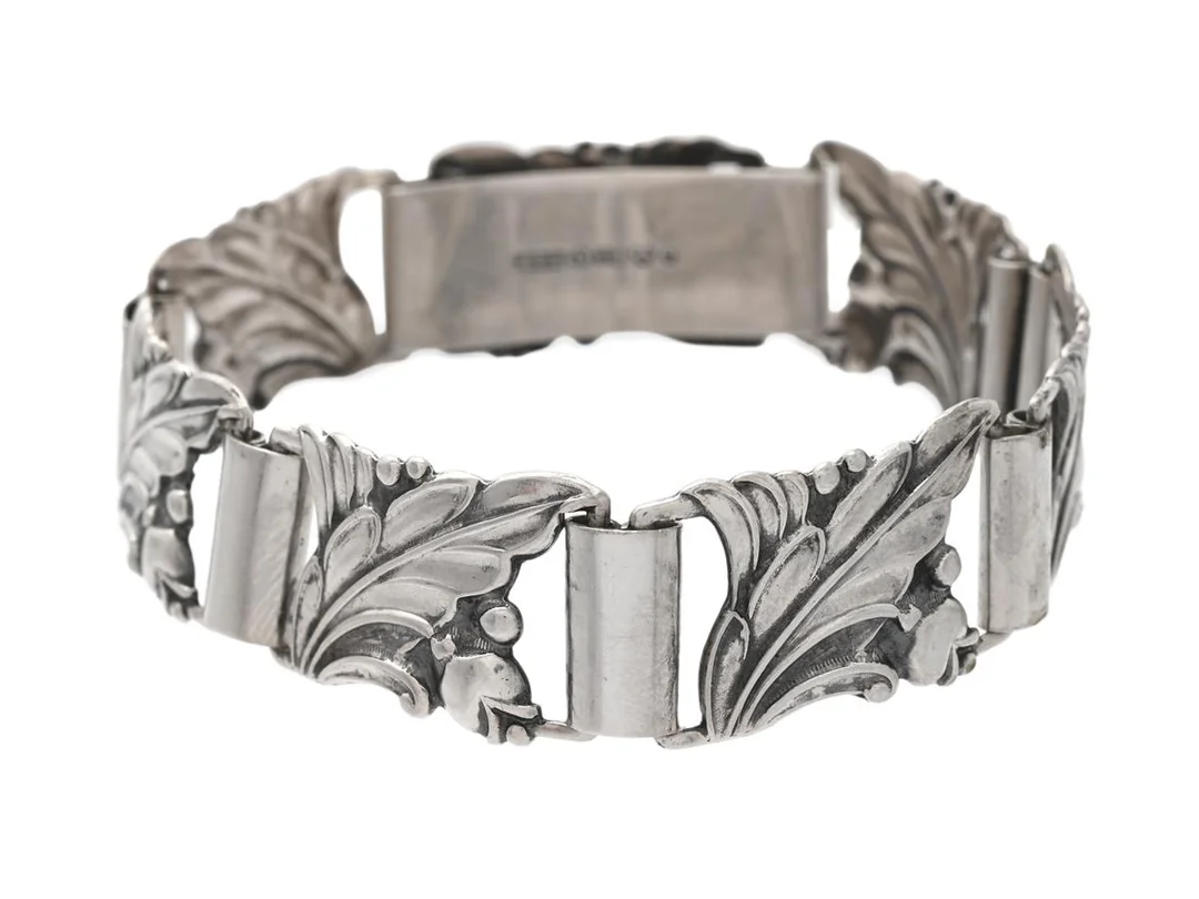 ARMBAND, silver, Asa-Silver H Olsson, Falkenberg 1949, längd 19,5 cm, vikt 23 g. — Smycken/Armband — Kaplans