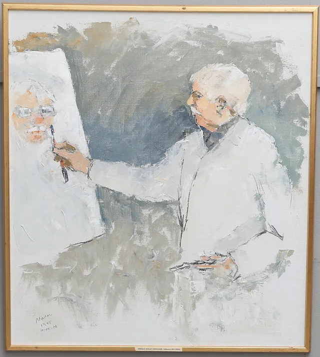 ARNOLD NOLLE SVENSSON. SJÄLVPORTRÄTT VID STAFFLIET.