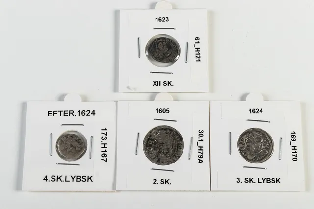 Danmark: Christian IV 1588-1648 - 4 mønter (4)