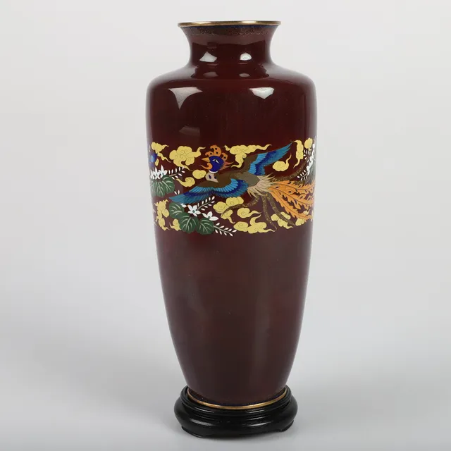 VAS, cloisonne, Japan, 1900-talets första del.