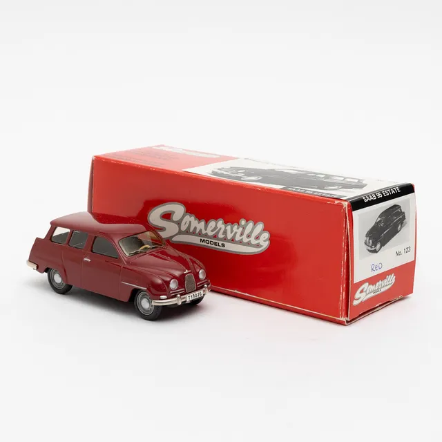 MODELLBIL, Saab 95 Estate, Somerville, i orginalkartong, 1:43, England ,1986.