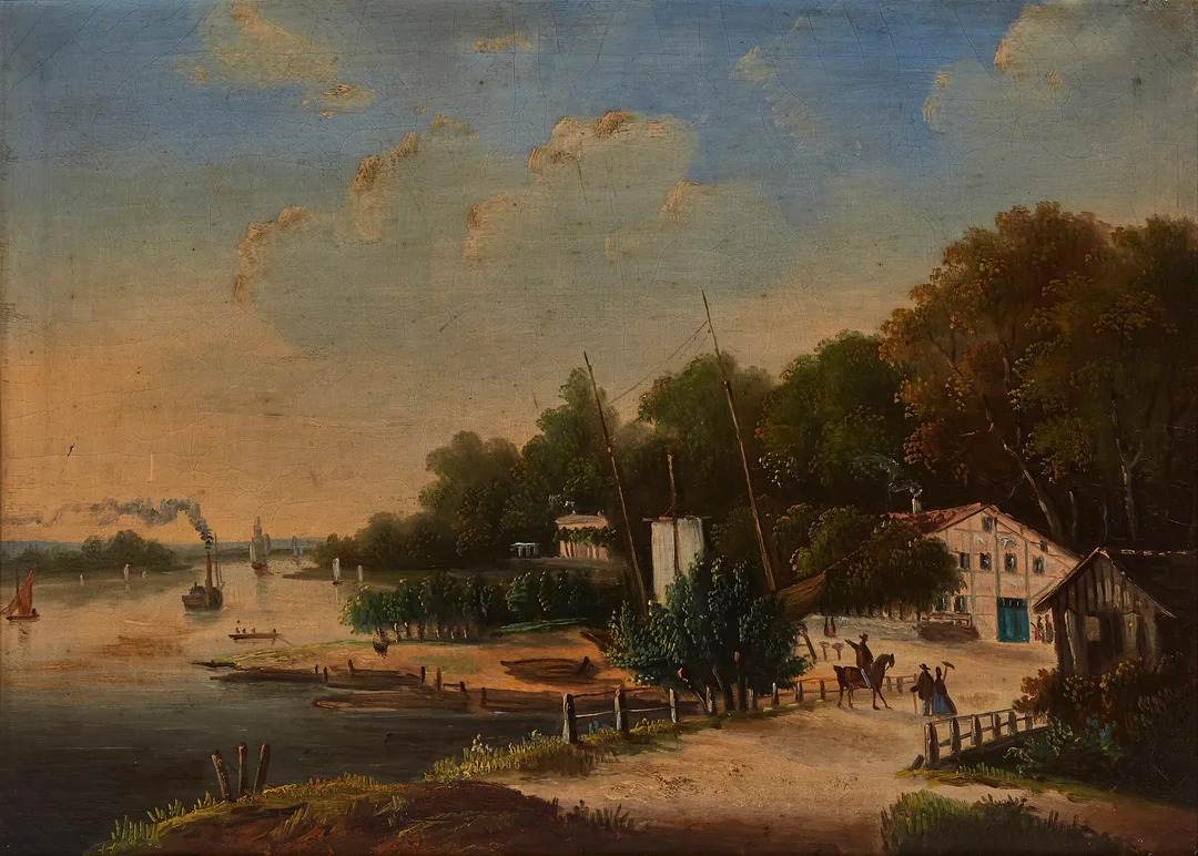 Kontinental skole 1800-tallet — Et par kystprospekter — Kunst/Maleri — Blomqvist
