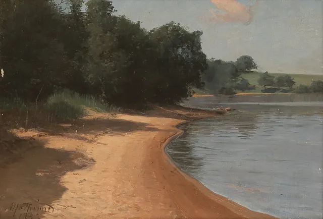 ALFRED THÖRNE. Olja på pannå, signerad.
