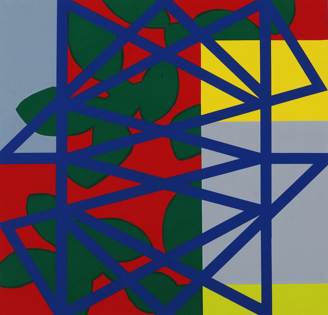 ANN MAKANDER. "Röd himmel", färglitografi, signerad, numrerad 187/260 och daterad 1987. — Engravings & Prints — Växjö Auktionskammare