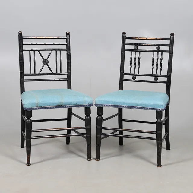 TWO 19THC ARTS & CRAFTS CHILD'S CHAIRS.