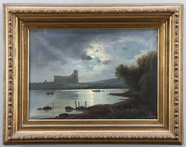 SIEGFRIED HASS. "Koldinghus i månsken".