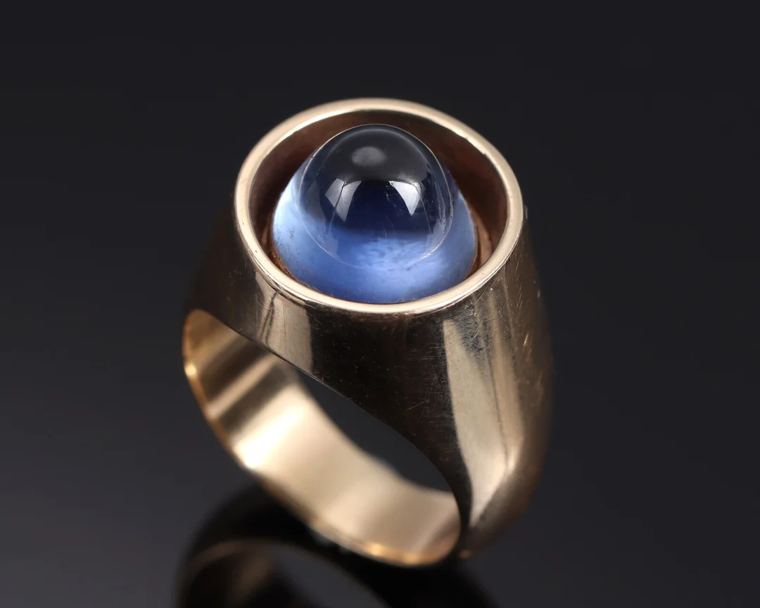 Bent Knudsen. Retro spinel-ring af 14 kt. guld — Jewellery/Rings — Lauritz