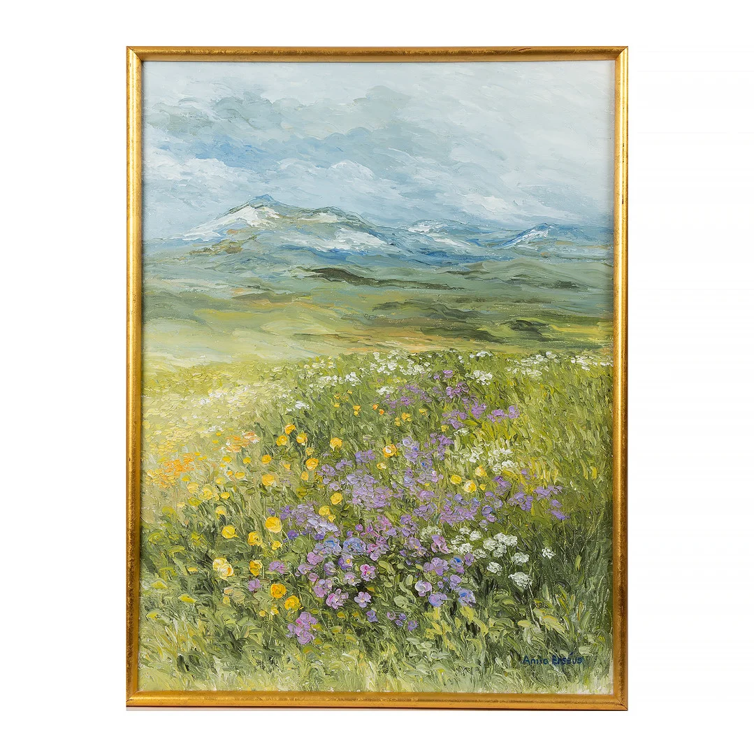 ANITA ERSÉUS (född 1929). Blomsteräng, olja på duk, signerad. — Paintings — Stockholms Auktionsverk Göteborg
