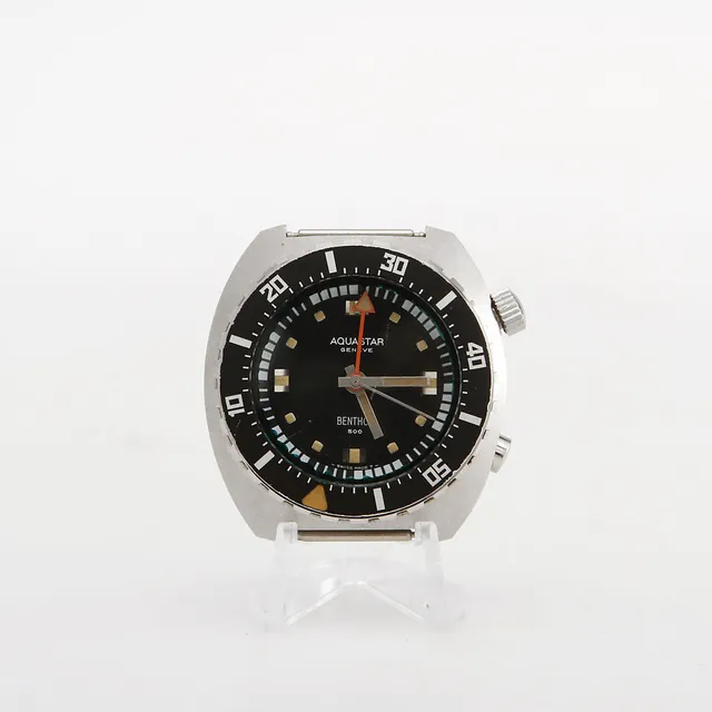 ARMBANDSUR Aquastar Genève, Benthos 500, automatisk. Stål. Ca 1970.