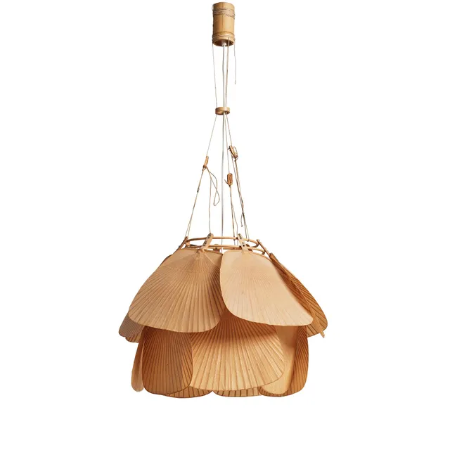 Ingo Maurer, taklampa "Uchiwa", M Design, sannolikt 1970-tal.