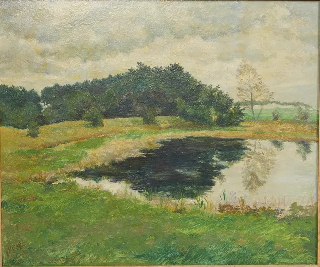 OTTO HUNDT (1887-?). Am Teich.
