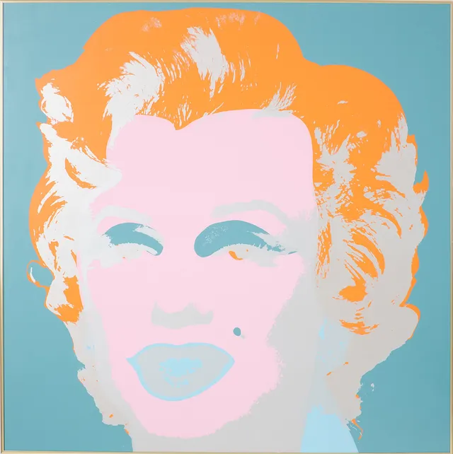 ANDY WARHOL. EFTER. färgserigrafi, "Marilyn", utgiven av Sunday B Morning, stämpelmärkt á tergo.