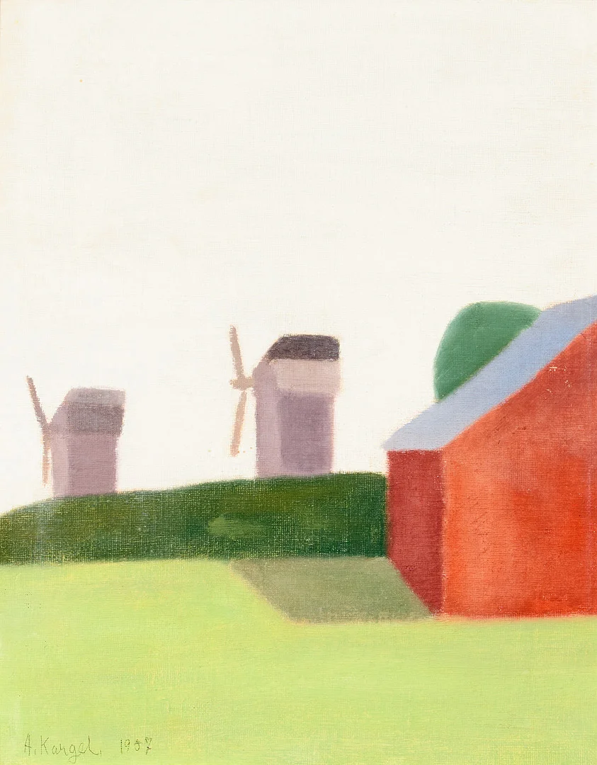 AXEL KARGEL. "Kvarnen Kolstad, Öland". — Paintings — Uppsala Auktionskammare