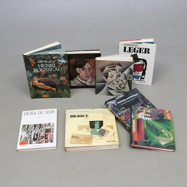 KONSTBÖCKER, 8 volymer, bl.a. Picasso, Kandinsky, Leger.