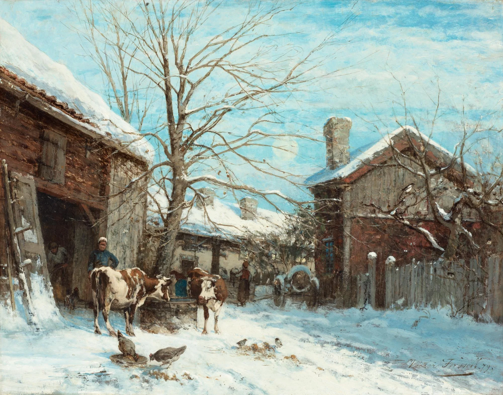 Victor Forssell, "Stadsutkant, vinter". — Bukowskis