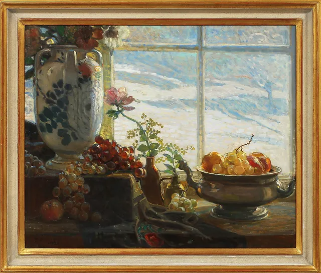 NILS ASPLUND. Stilleben, olja på duk, signerad och daterad 1923.