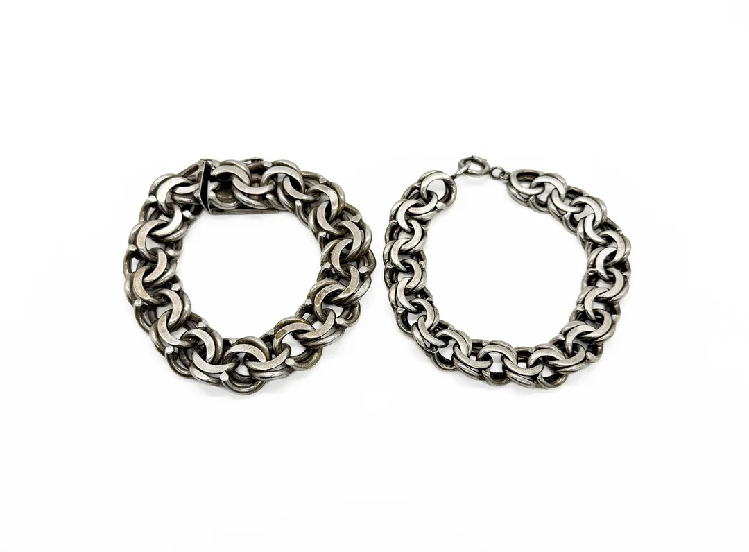 ARMBAND, 2 st, Silver, 1900-tal. — Silver — Auktionshuset STO Bohuslän