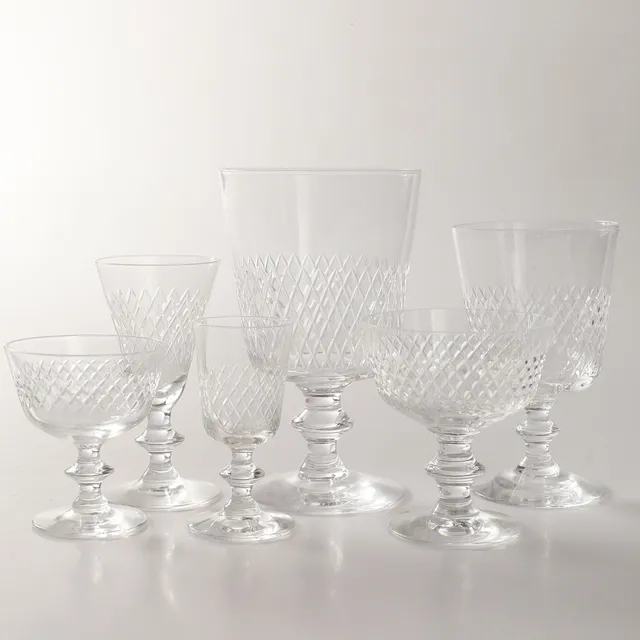 VICKE LINDSTRAND. Glasservis, 60 delar, "Diamant", Kosta.