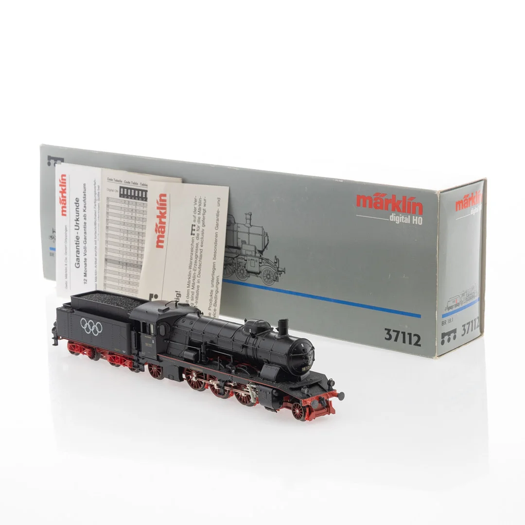 MÄRKLIN, ånglok med tender, BR 18.1 , 37112. — Model railways — Garpenhus Auktioner