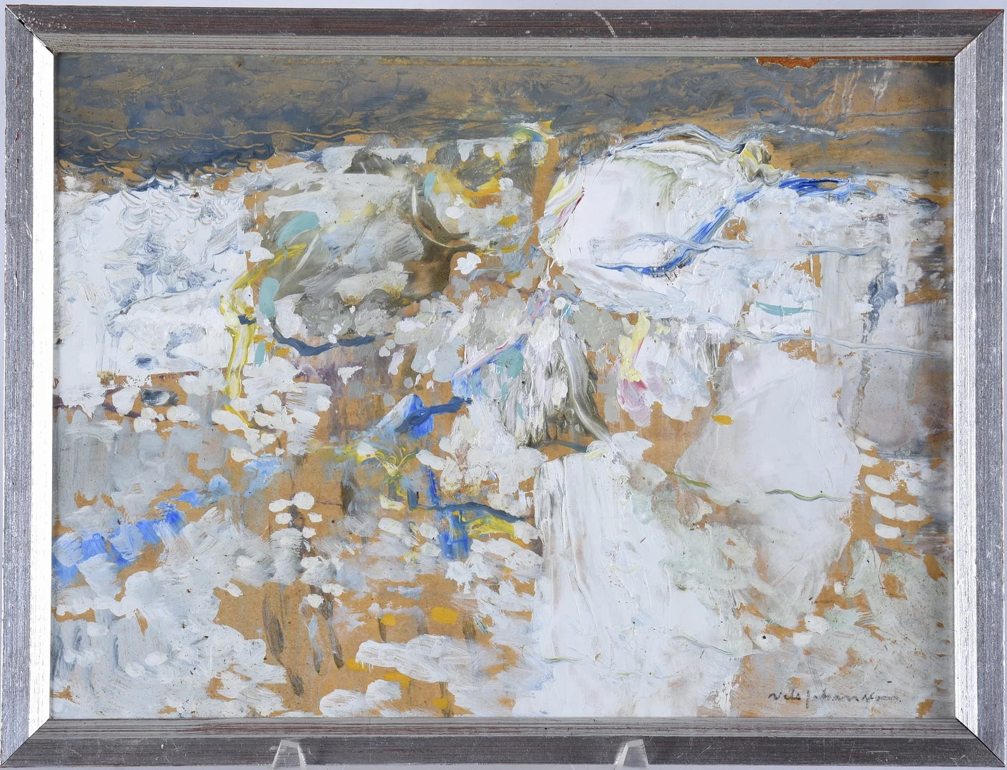 NILS JOHANSSON. Olja på papper uppfodrad på pannå. — Paintings — Halmstads Auktionskammare