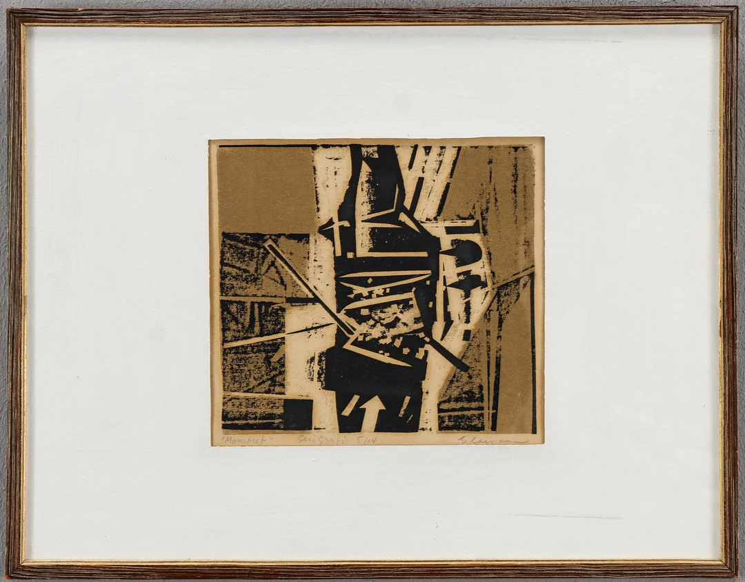 GUNNAR LARSON. Seriegrafi 5/14, signerad. — Engravings & Prints — Karlstad Hammarö Auktionsverk