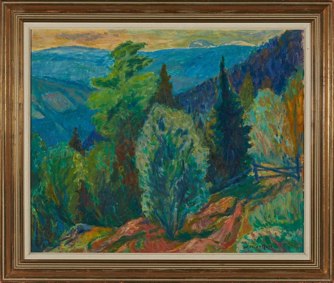 Midelfart, Willi — "Fra Aurdal mot Skogshorn" 1967 — Kunst/Maleri — Blomqvist