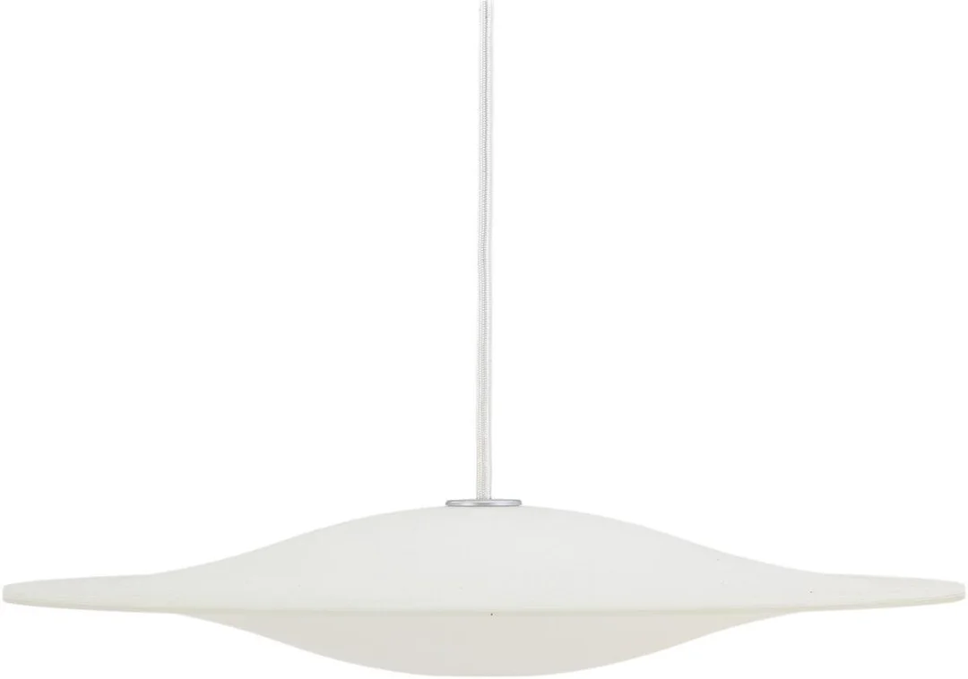 “Sinus 440”. Pendant with white opal glass shades. Manufactured by Holmegaard. Diam. 44 cm. — Modern Lighting — Bruun Rasmussen