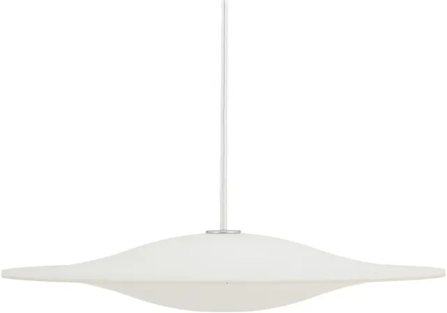 “Sinus 440”. Pendant with white opal glass shades. Manufactured by Holmegaard. Diam. 44 cm.