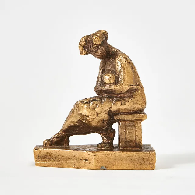 LISS ERIKSSON. Skulptur "Mater", förgylld brons, monogramsignerad och numrerad IX/XXX, gjutarstämplad för Herman Bergman.