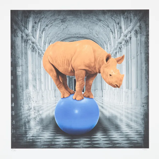 LARS TUNEBO. "Having a Ball", färgserigrafi, signerad och numrerad 10/30.
