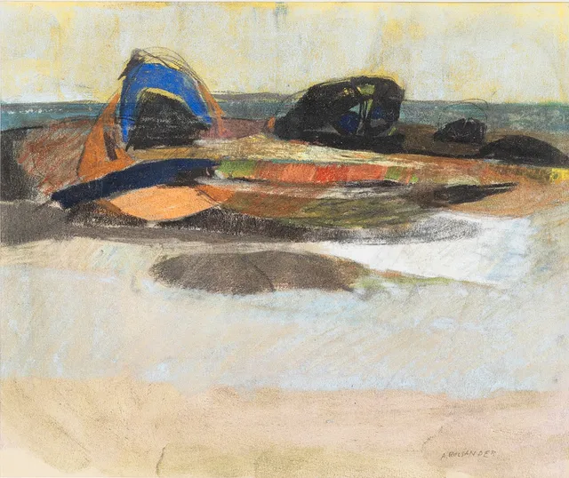 ARMAND ROSSANDER. pastell, signerad.
