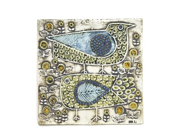 Väggplatta Gustavsberg, Lisa Larsson, 22,5x22,5cm