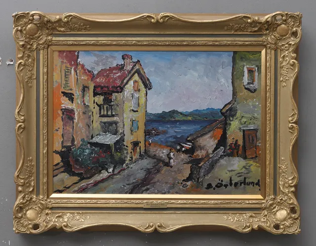 BERT ÖSTERLUND. olja på duk, signerad.