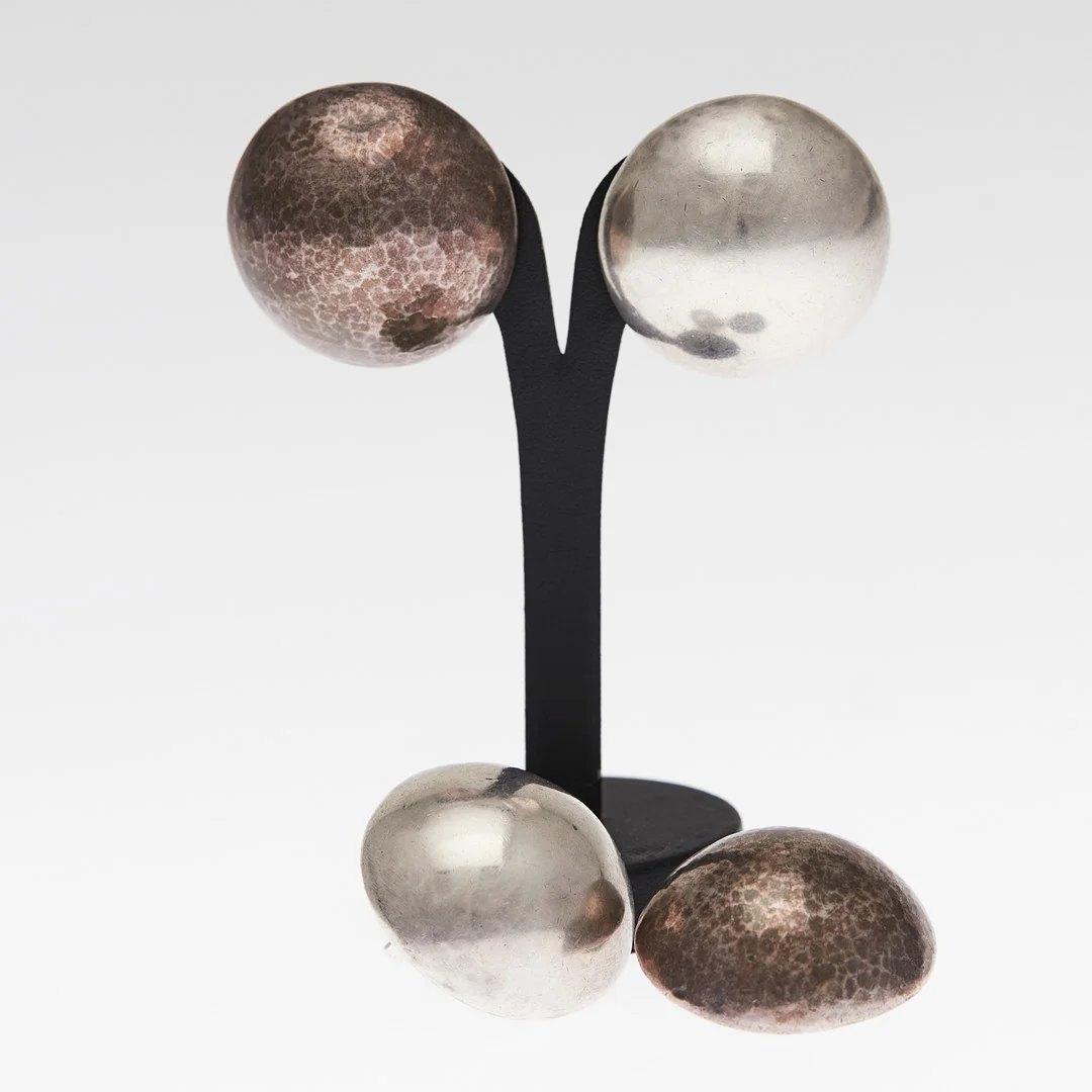 DÖRNER. Schmuck-Set, zwei Paar Ohrclips, 935er Silber (2). — Earrings — Stockholms Auktionsverk Köln