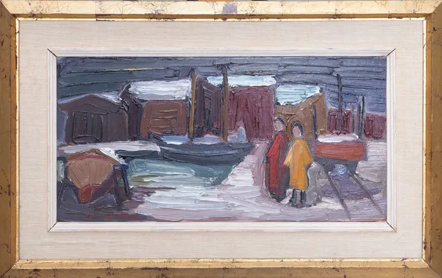 VALTER LINDBERG. OLJA på pannå, signerad, 1900-tal.