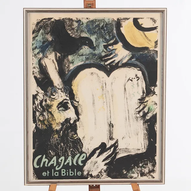 MARC CHAGALL. Utställningsaffisch , litografiskt tryck.