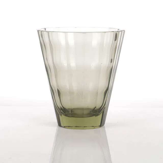ELIS BERGH. Vas, optikblåst glas, Kosta, signerad.