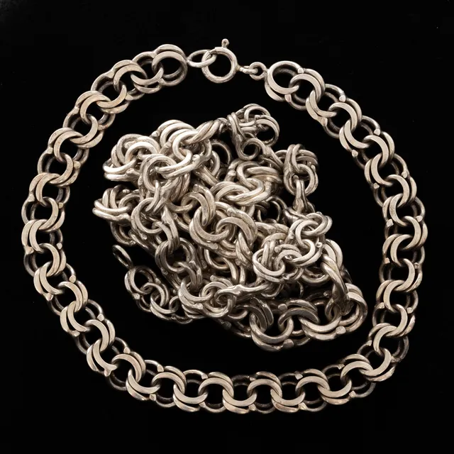 VICTOR JANSON. Set med collier & armband, Silver, Bismarck.