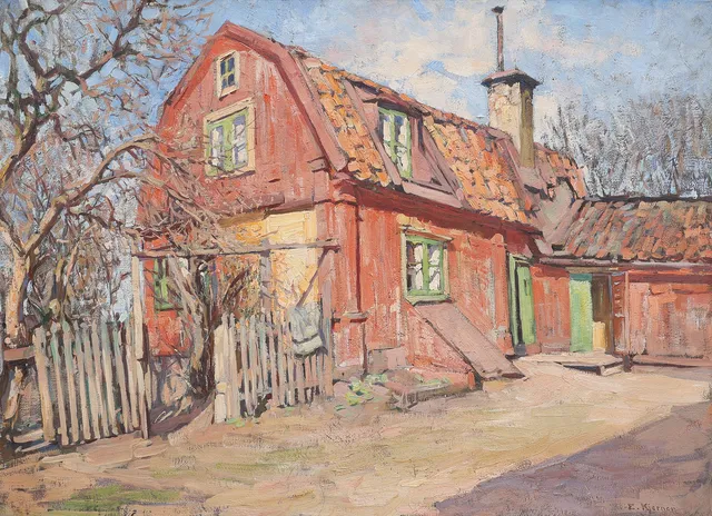 ESTHER KJERNER. "VÅRSOL (MOTIV FRÅN SÖDRA STOCKHOLM)".