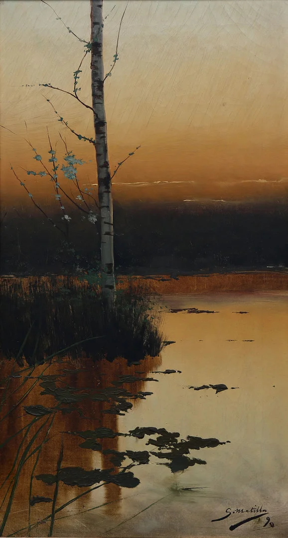 SPANISH SCHOOL, EARLY 20TH CENTURY. River view. — Paintings — Balclis