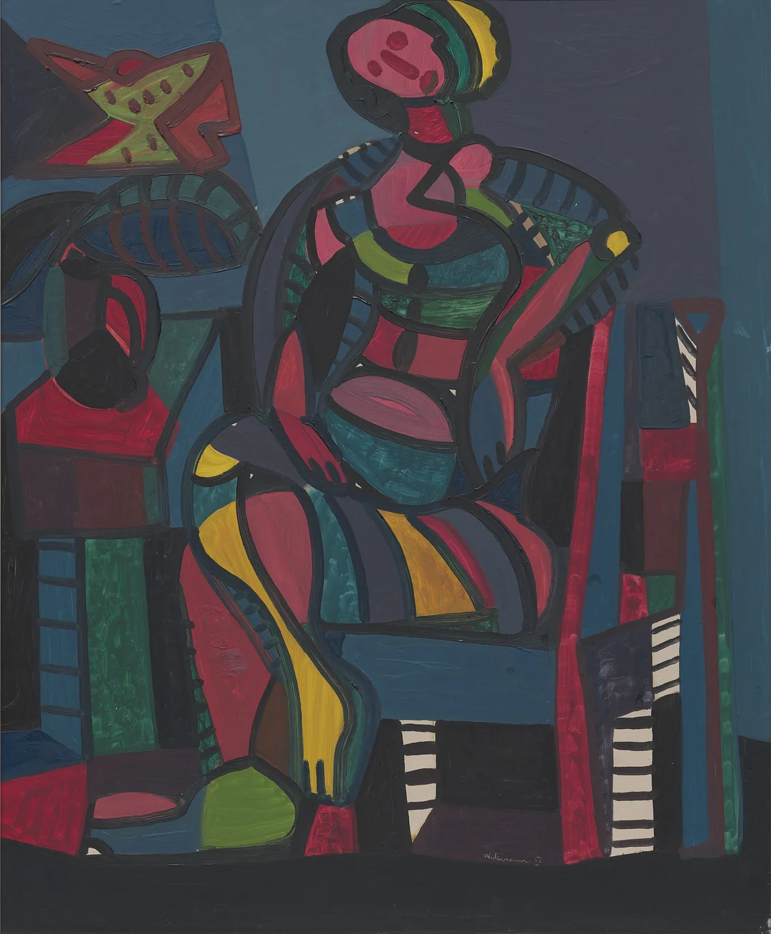 Weidemann, Jakob — Dame i interiør, 1951 — Kunst/Maleri — Blomqvist