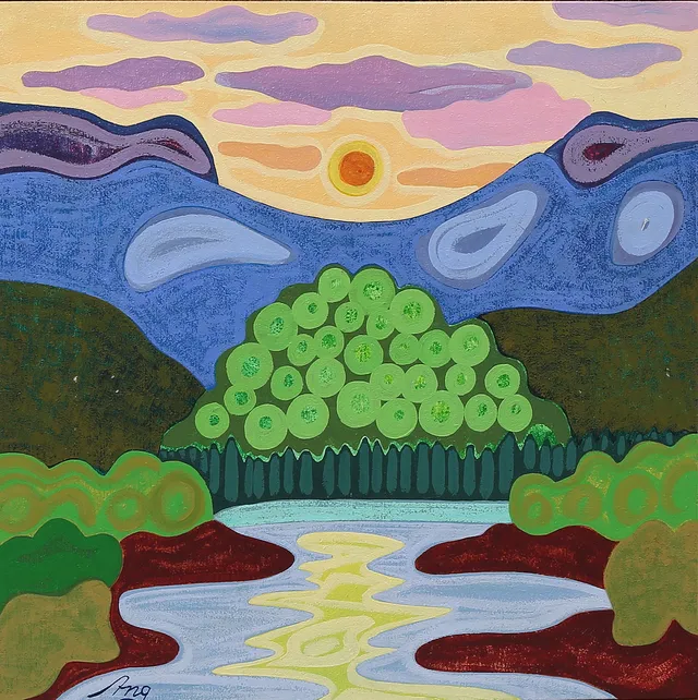 ARNE NORBERG. "Morgon", olja på pannå, signerad.