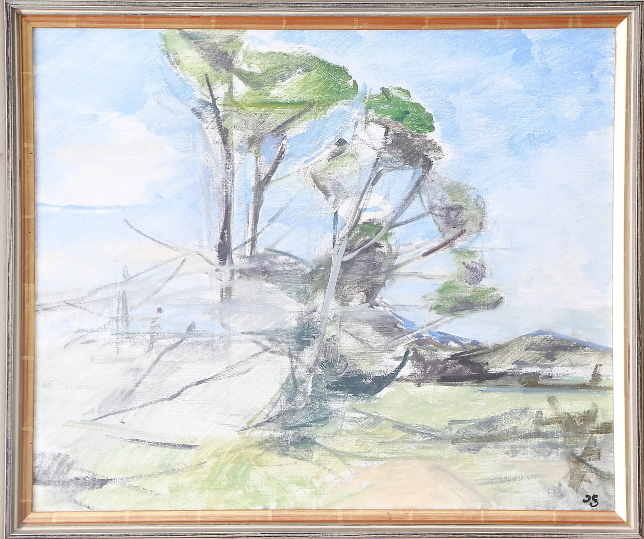 HUGO ZUHR. Landskap med träd och sten, olja på duk, signerad. — Paintings — Kalmar Auktionsverk