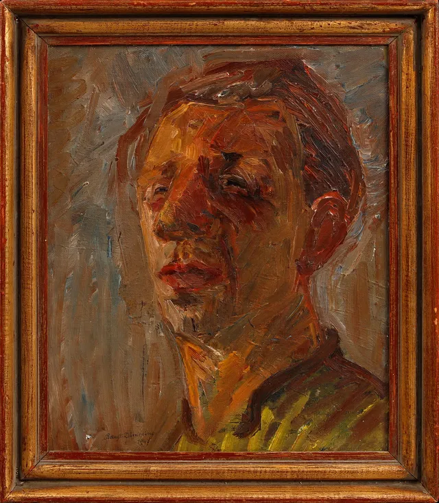 BENGT DIMMING. Porträtt, olja på duk, signerad, 1947.